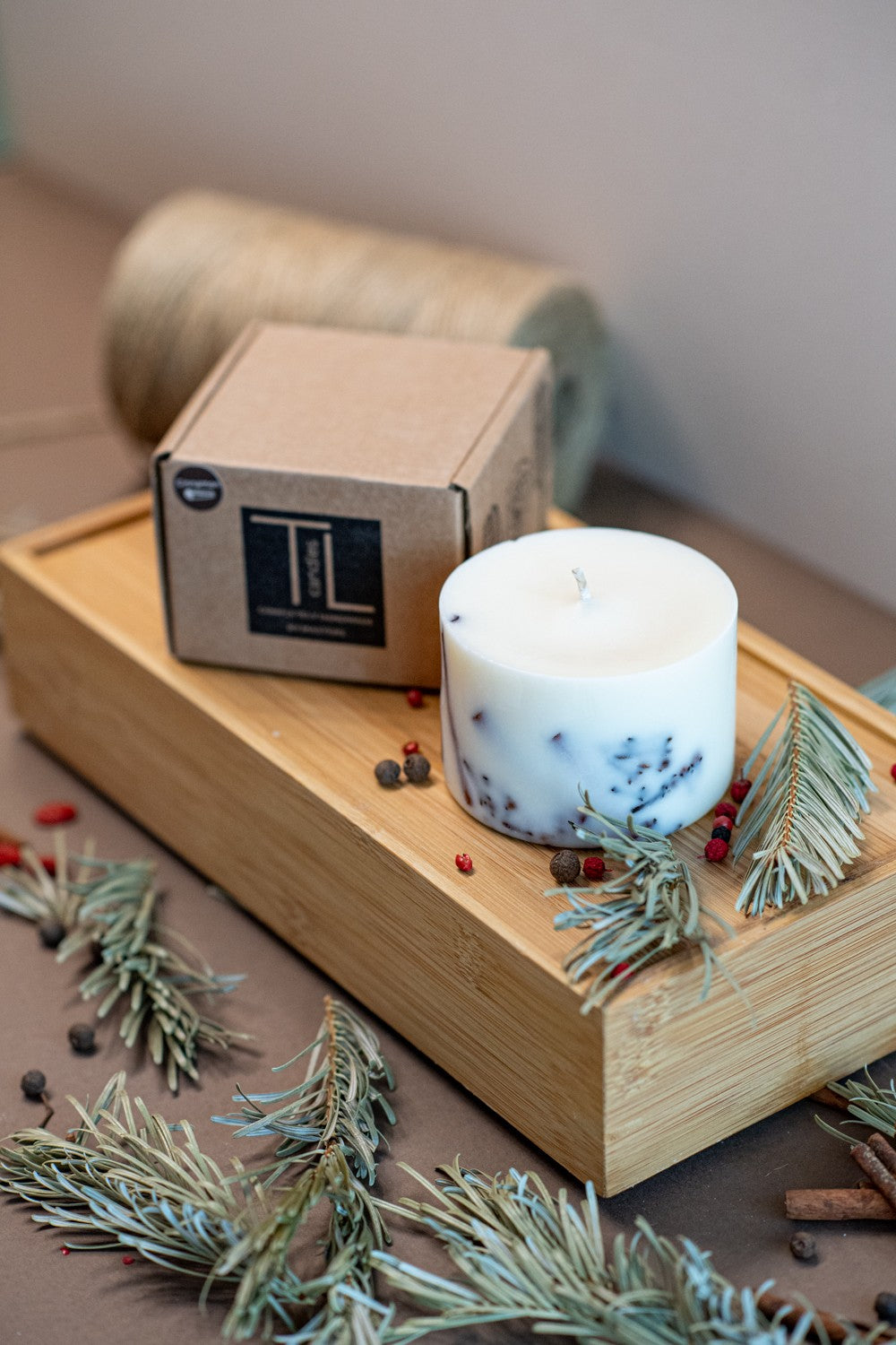 Hand-made Soy Wax Candle with Cinnamon Scent