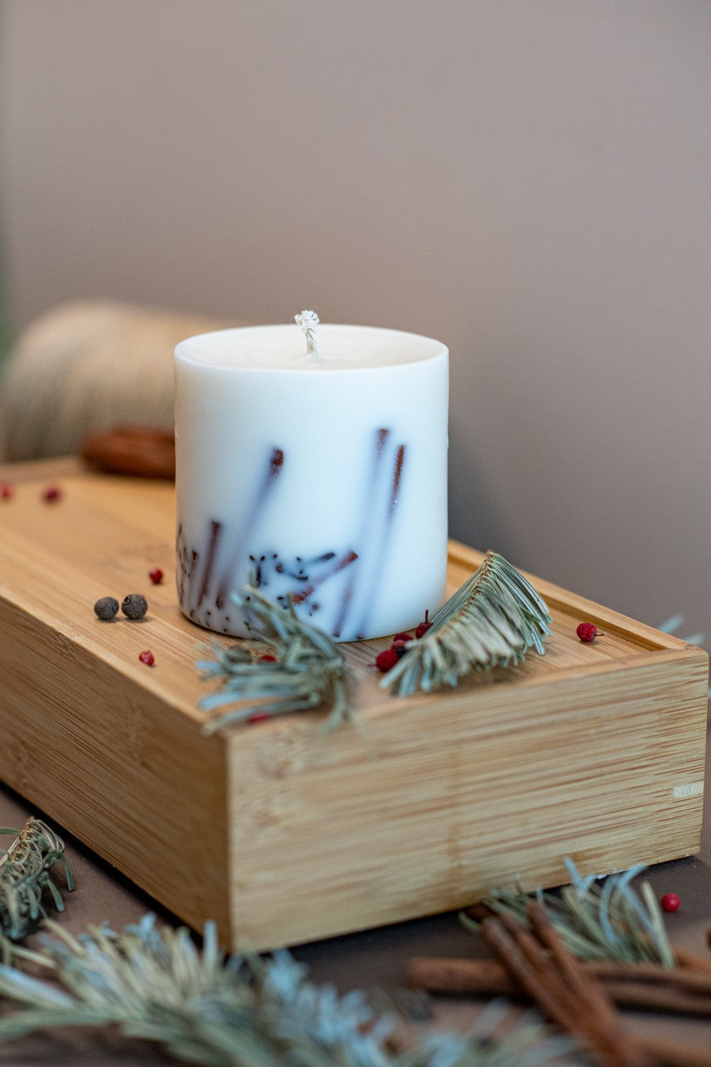 Hand-made Soy Wax Candle with Cinnamon Scent