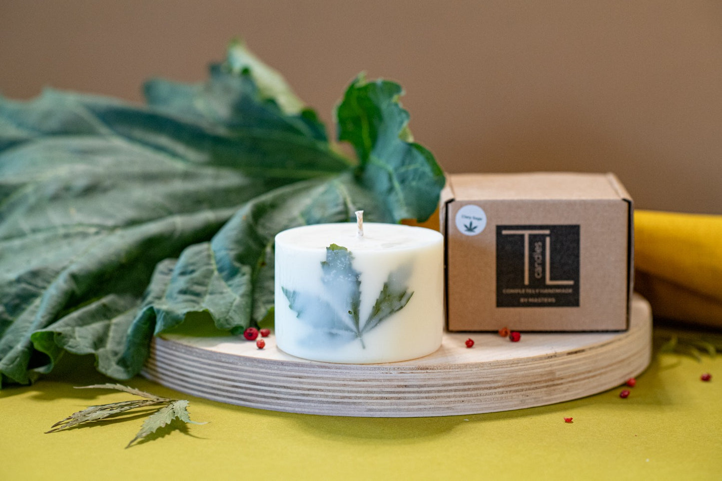 Hand-made Soy Wax Candle with Clary Sage Scent