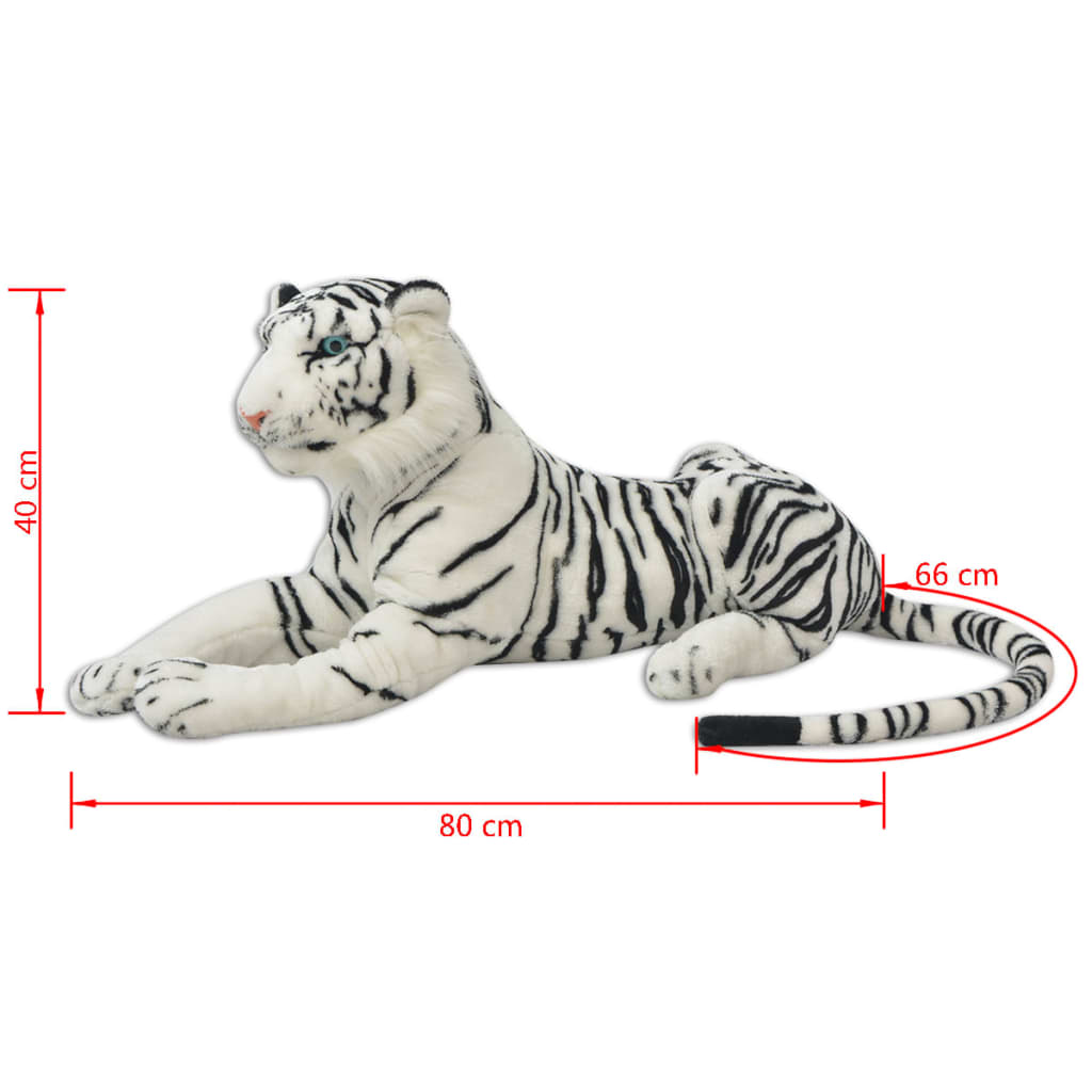 soft toy tiger, plush, white XXL