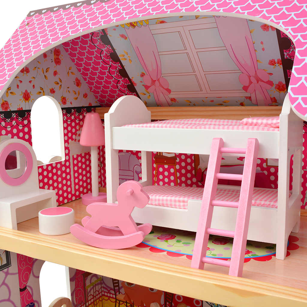 i three-story dollhouse 60 x 30 x 90 cm wood