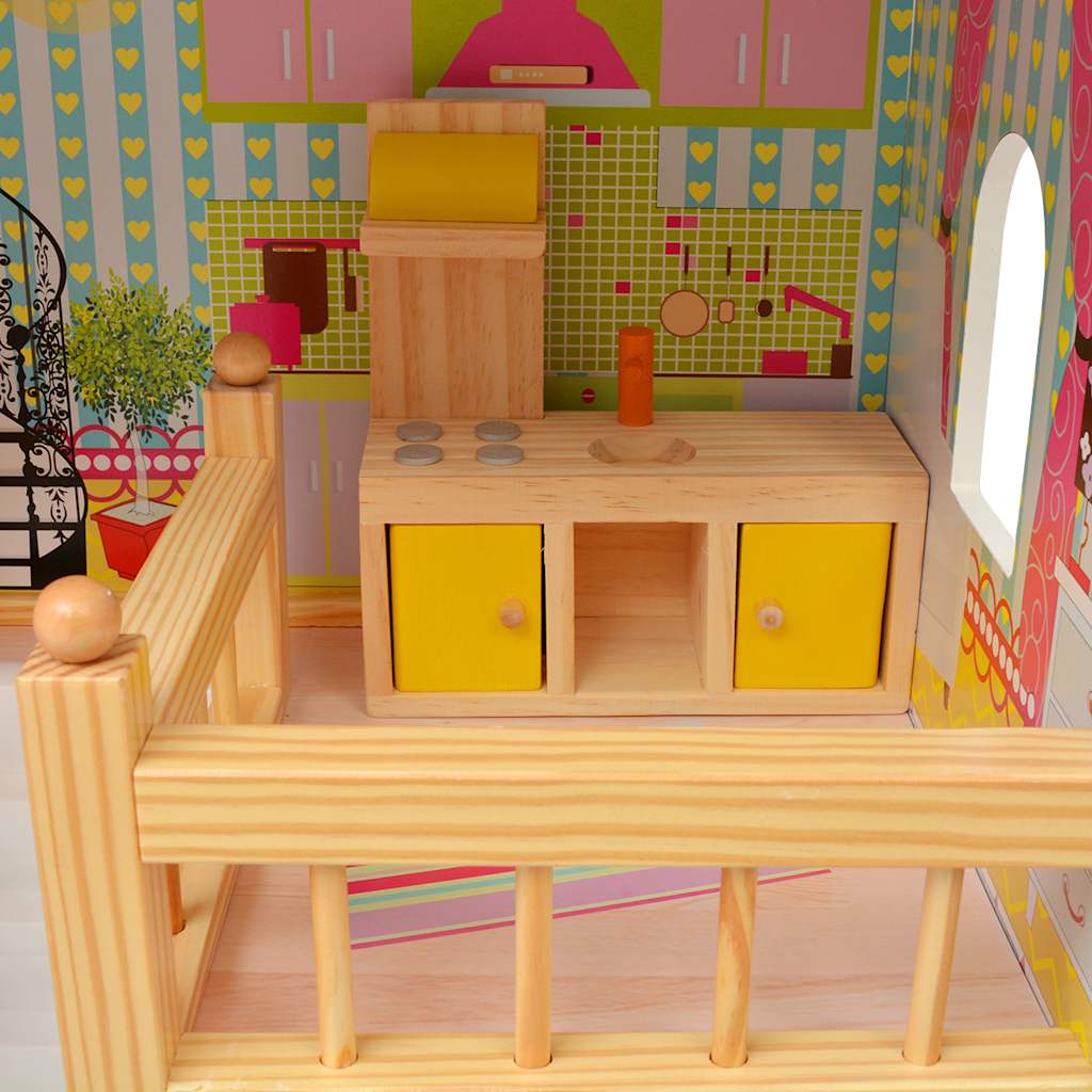 i three-story dollhouse 60 x 30 x 90 cm wood