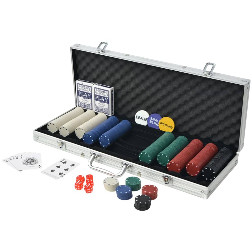 500-chip poker set in aluminum case