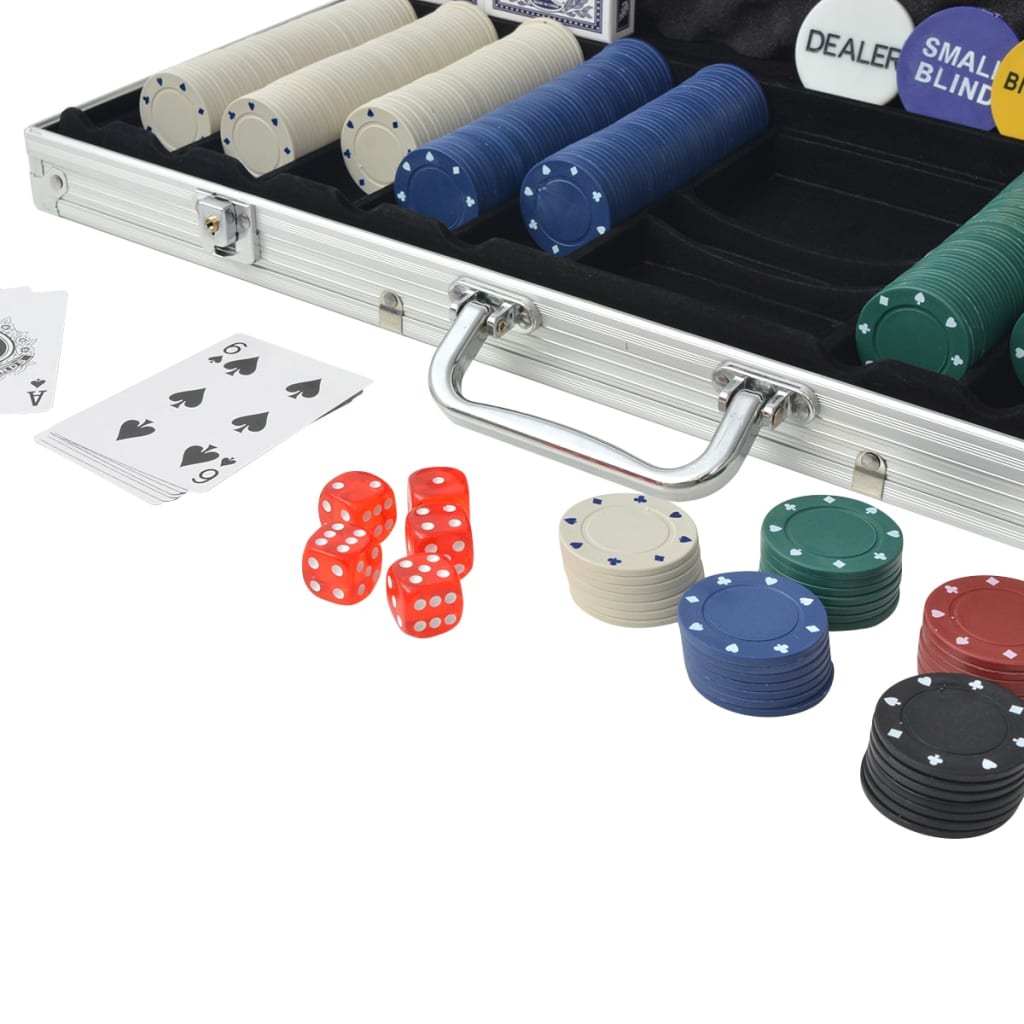 500-chip poker set in aluminum case