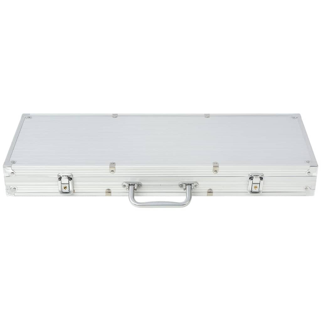 500-chip poker set in aluminum case