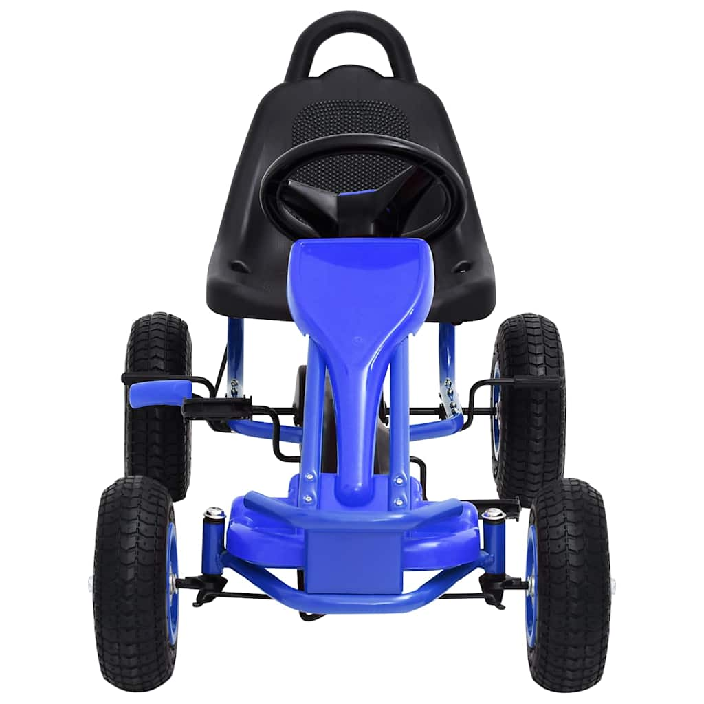 pedal go-kart with pneumatic tires, blue