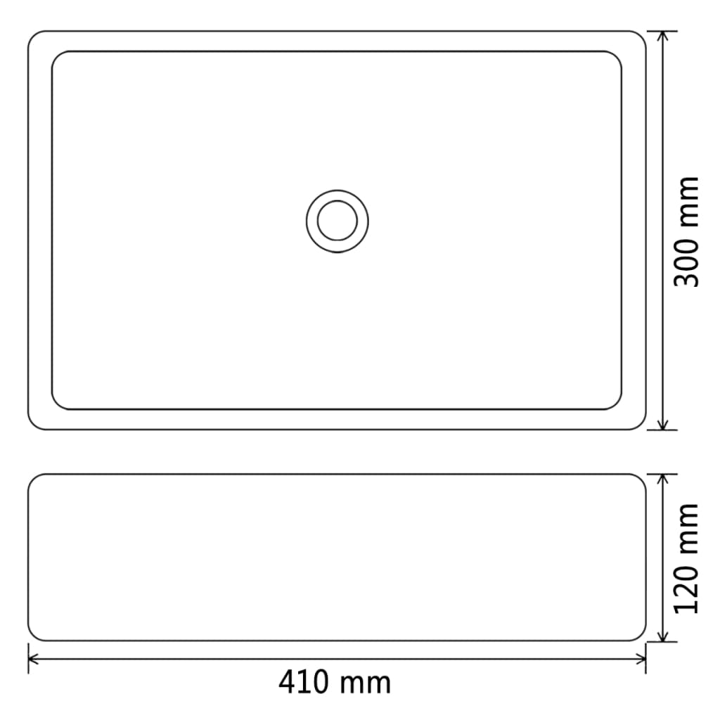 i keraamiline valamu 41 x 30 x 12 cm valge