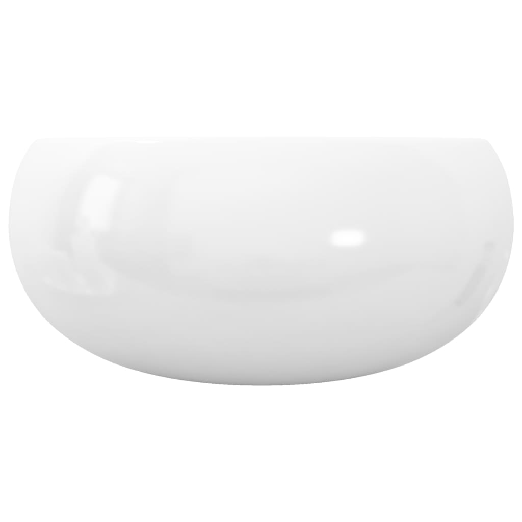 round ceramic sink 40 x 15 cm white