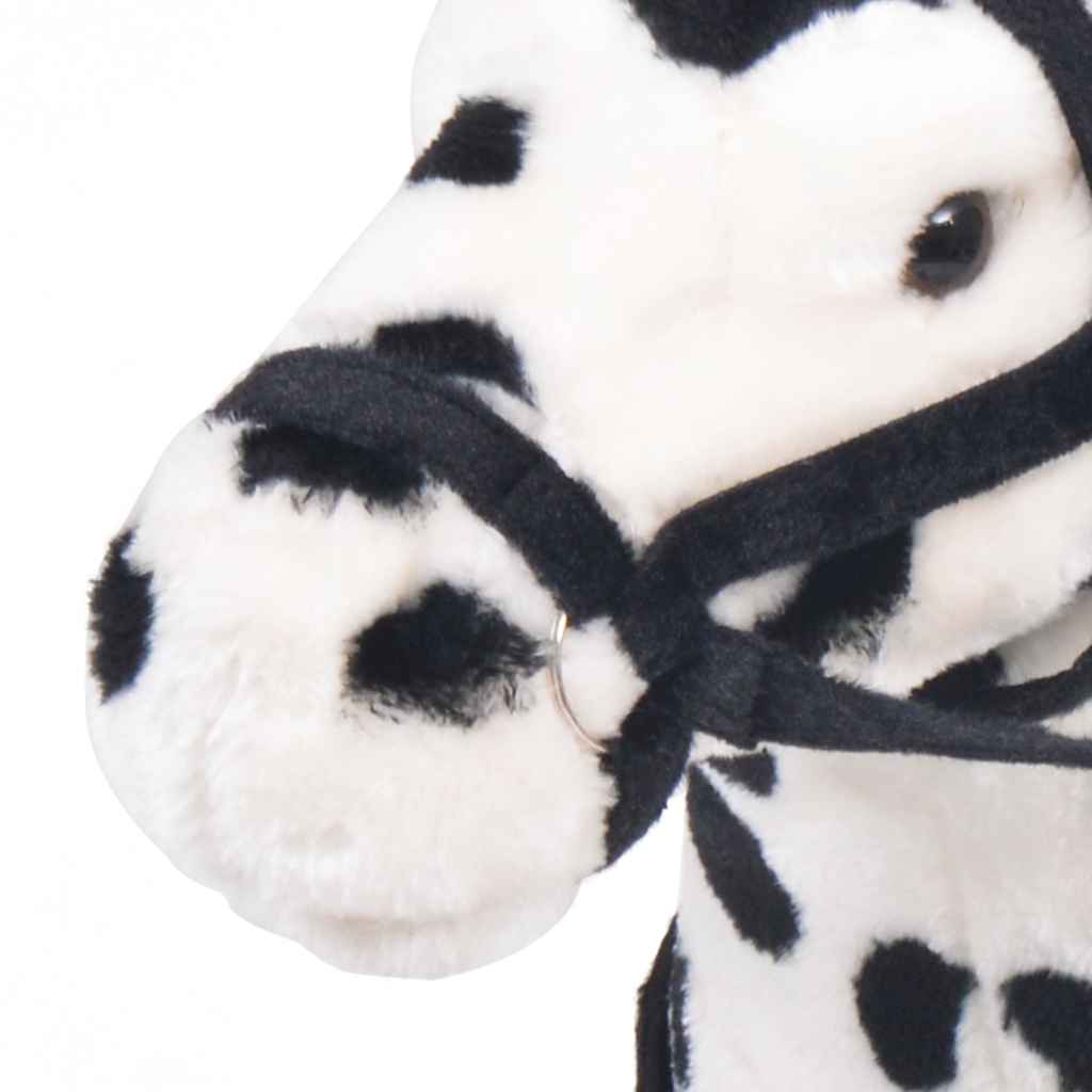 standing toy horse plush, black and white XXL