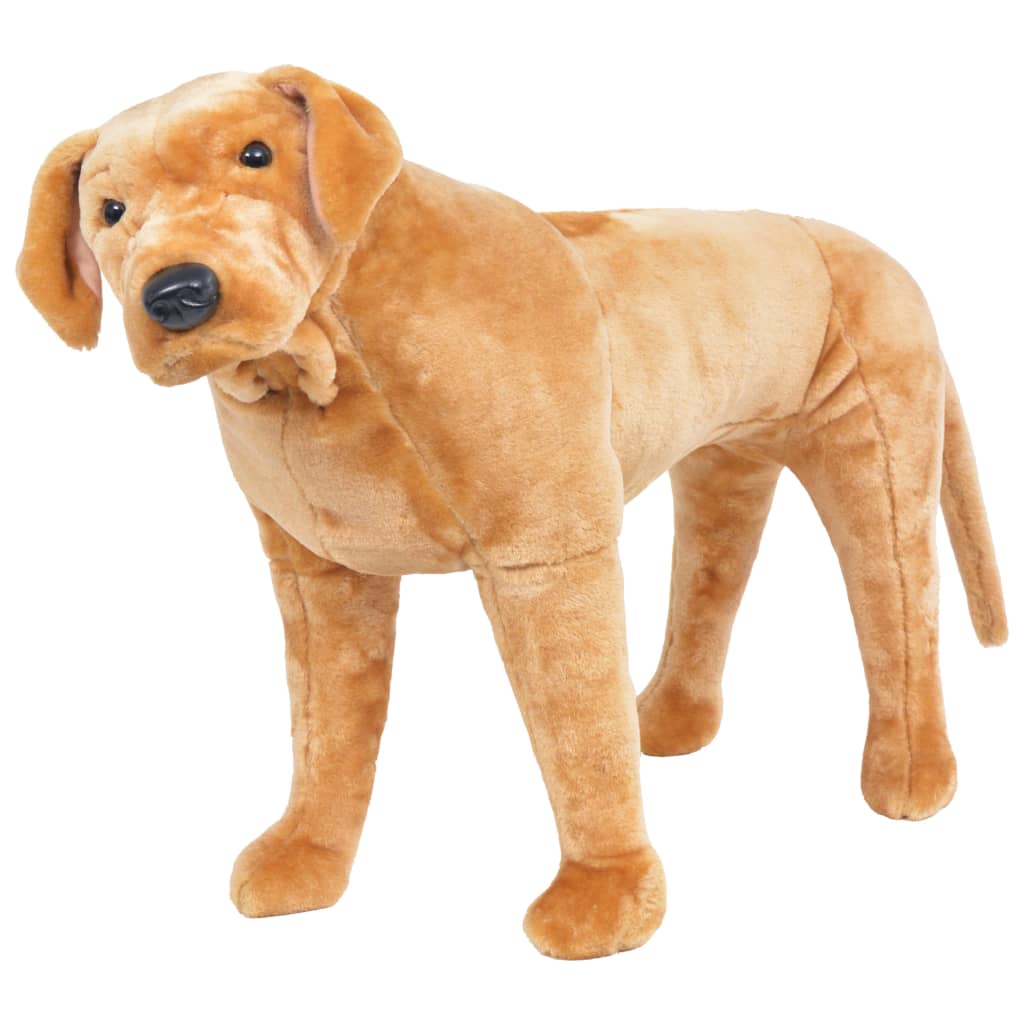 Standing toy dog ​​Labrador plush, light brown XXL