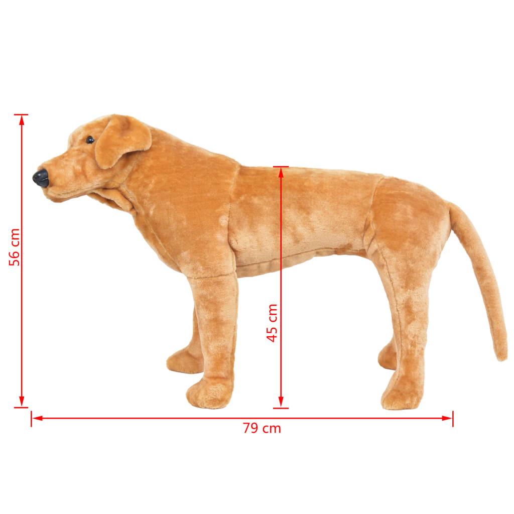 seisev mängukoer labrador plüüs, helepruun XXL