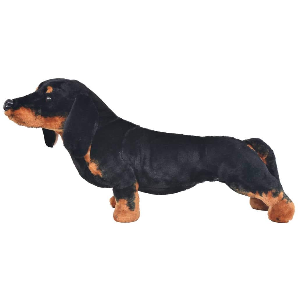 standing toy dog ​​dachshund, plush, black XXL