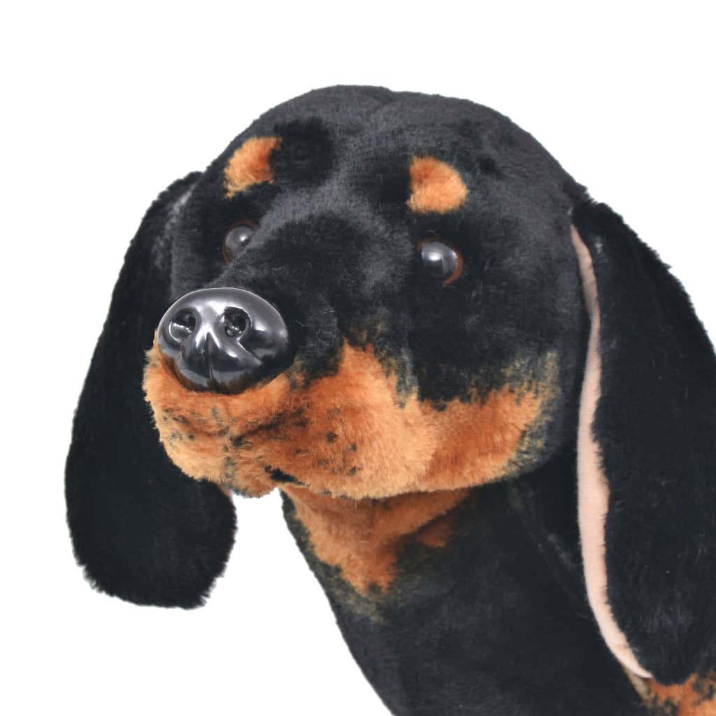 standing toy dog ​​dachshund, plush, black XXL