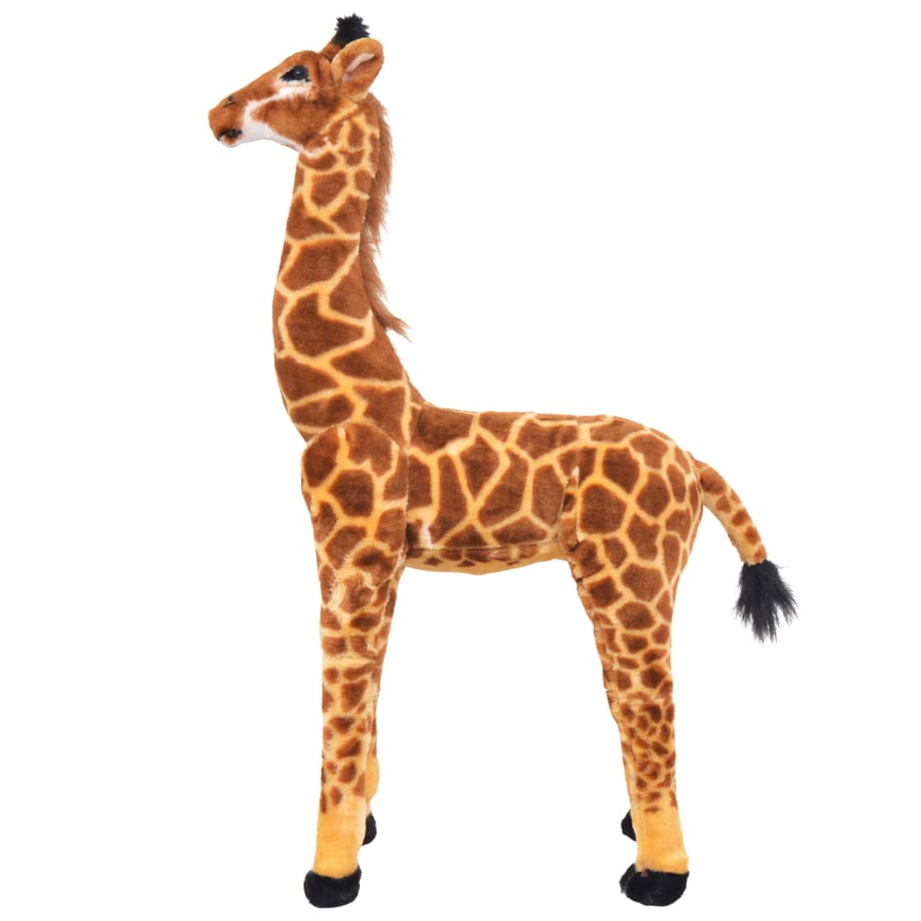 standing toy giraffe, plush, brown and yellow XXL