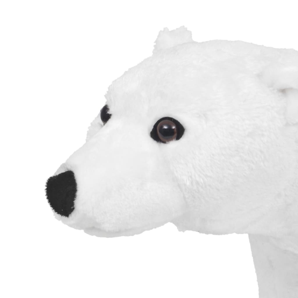 standing plush toy polar bear, white, XXL