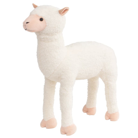 standing toy alpaca plush, white XXL