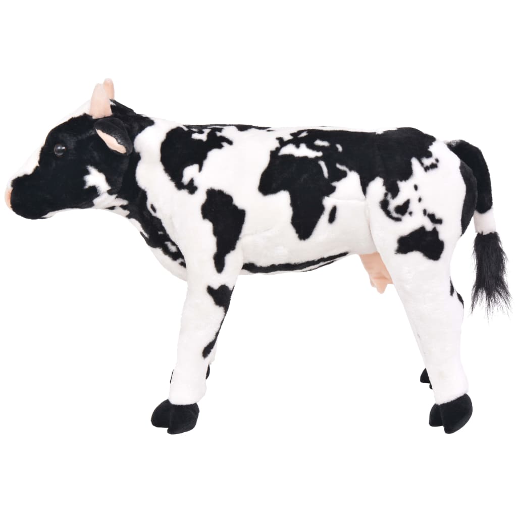 standing toy cow plush, black and white XXL