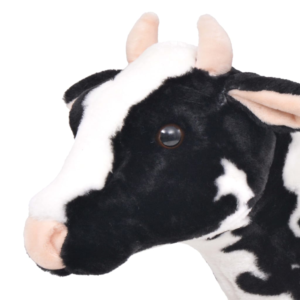 standing toy cow plush, black and white XXL