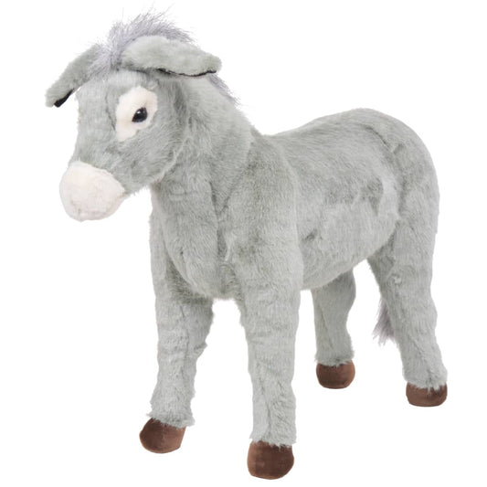 standing toy donkey plush, gray XXL