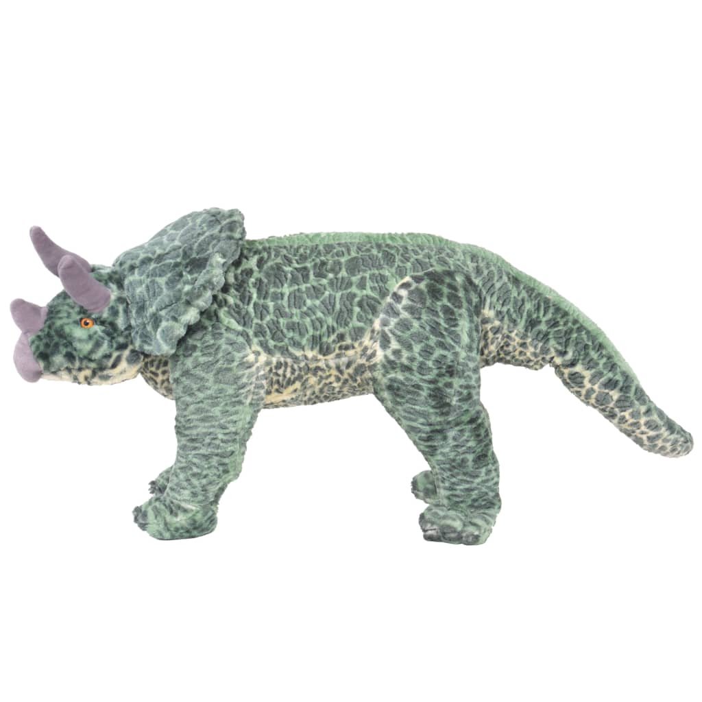 standing triceratops, plush, green XXL