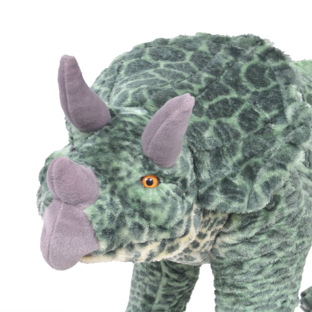 standing triceratops, plush, green XXL