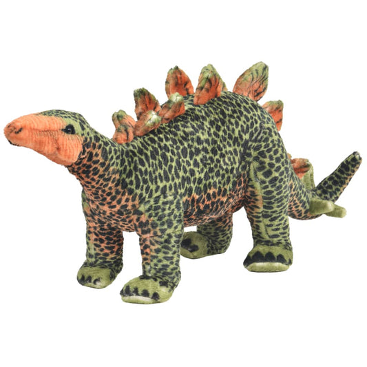 Standing dinosaur/stegosaurus, plush, green and orange XXL