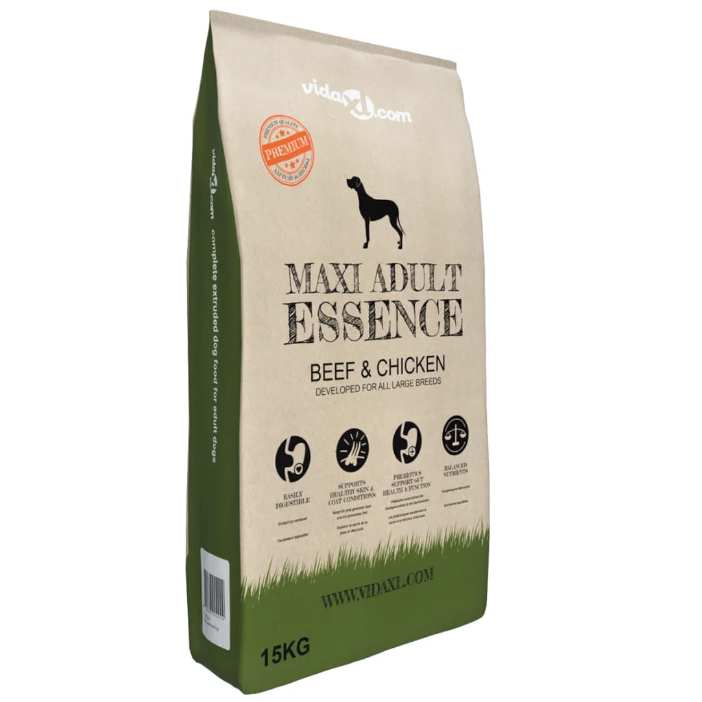 Premium dry dog ​​food Maxi Adult Essence Beef &amp; Chicken 15 kg