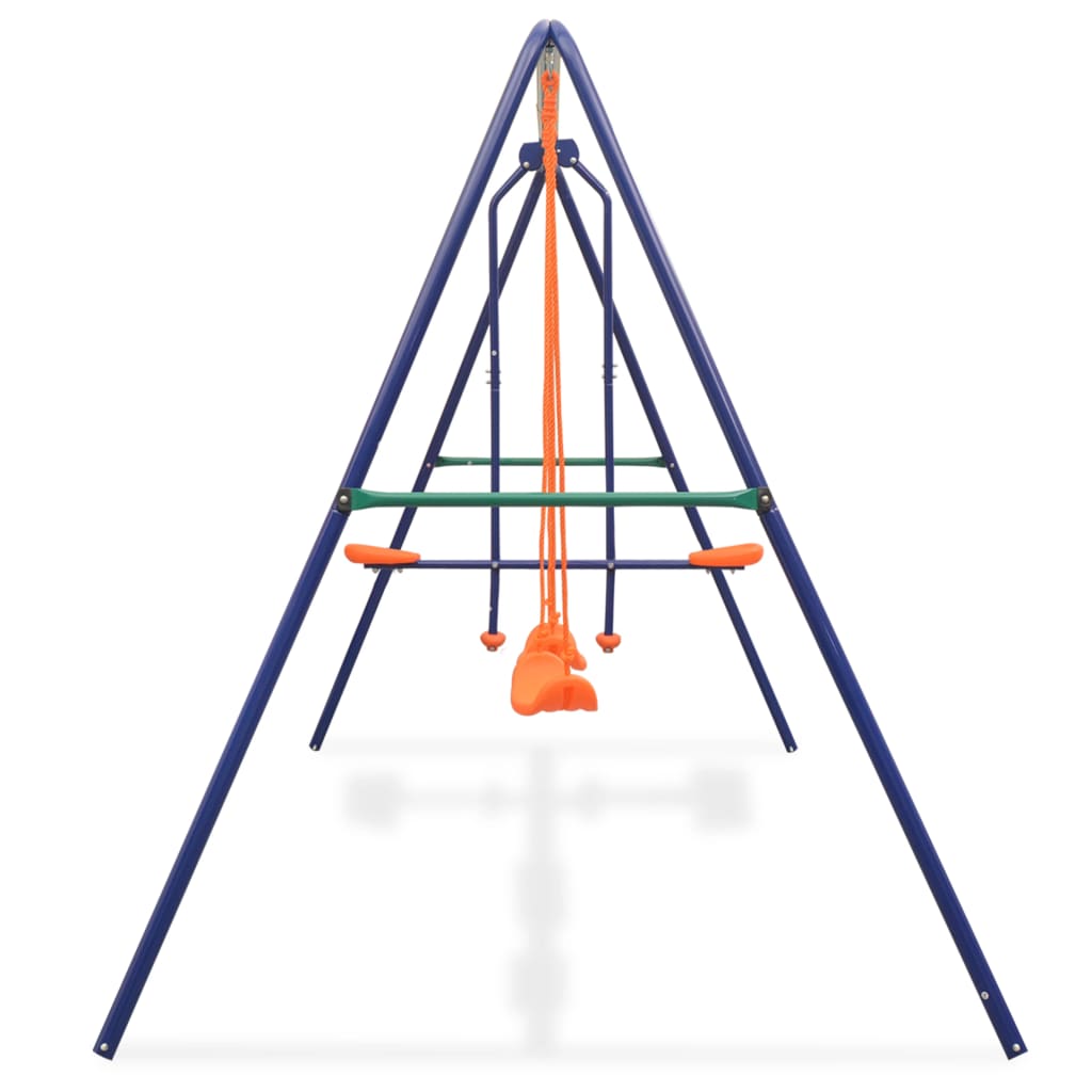 Swing set with 4 seats, orange