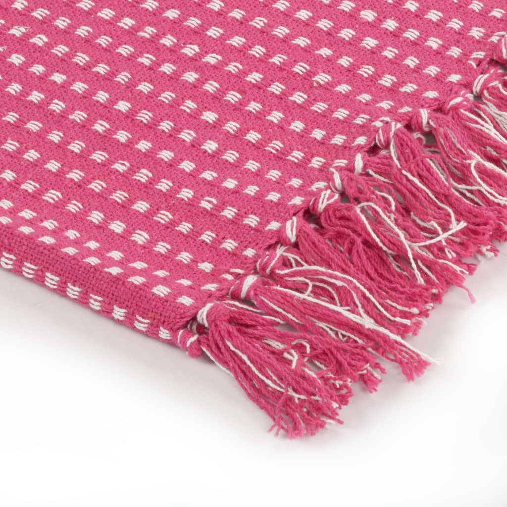 cotton plaid, checked, 160 x 210 cm, pink