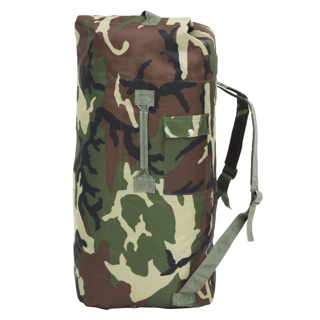 army style fabric travel bag 85 l, protective color