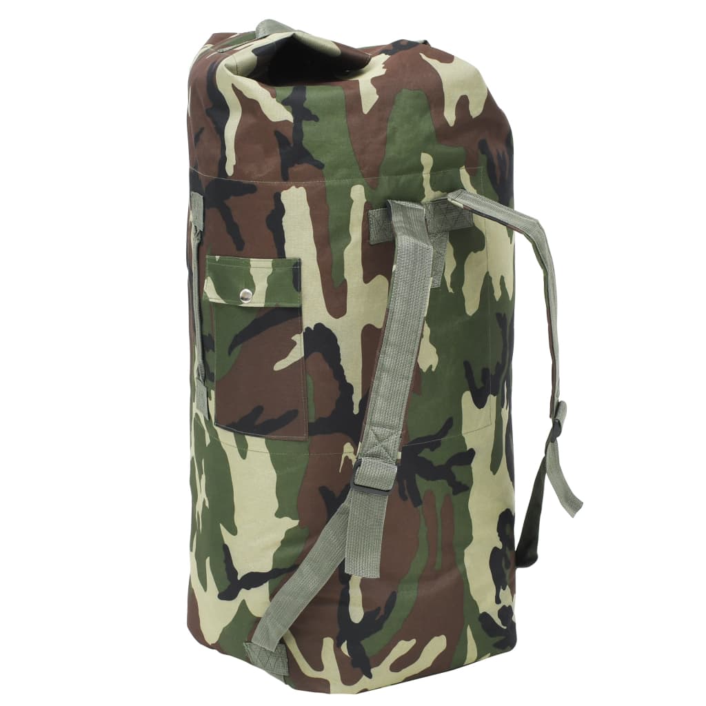 army style fabric travel bag 85 l, protective color