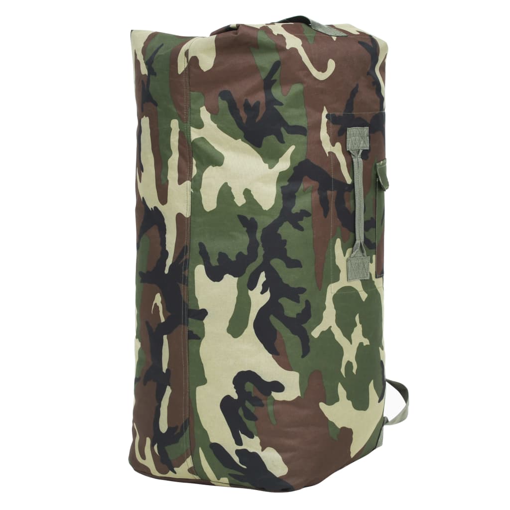 army style fabric travel bag 85 l, protective color