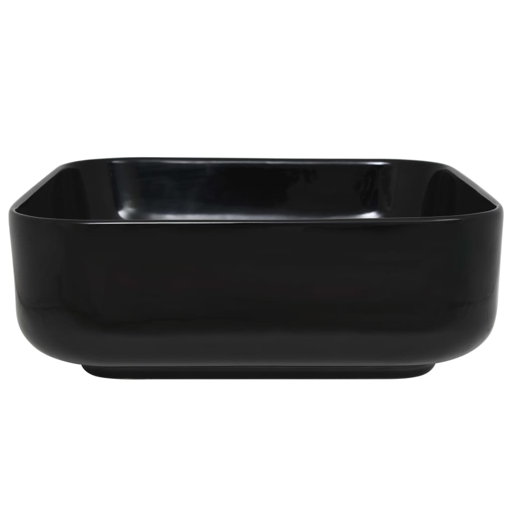 sink, ceramic, square, black 38 x 38 x 13.5 cm