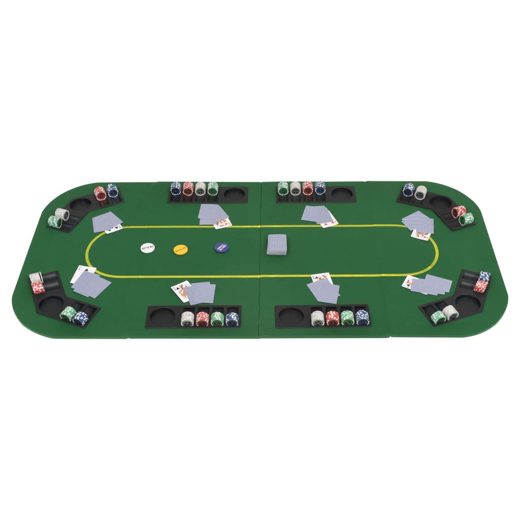 foldable poker table for 8 players, square, green