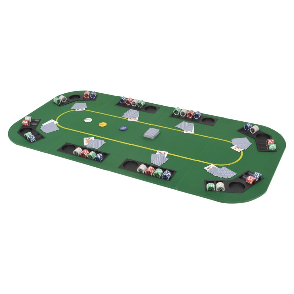 foldable poker table for 8 players, square, green