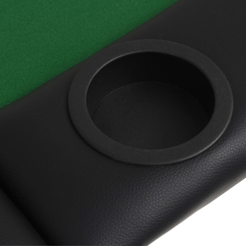 foldable poker table for 9 players, oval, green