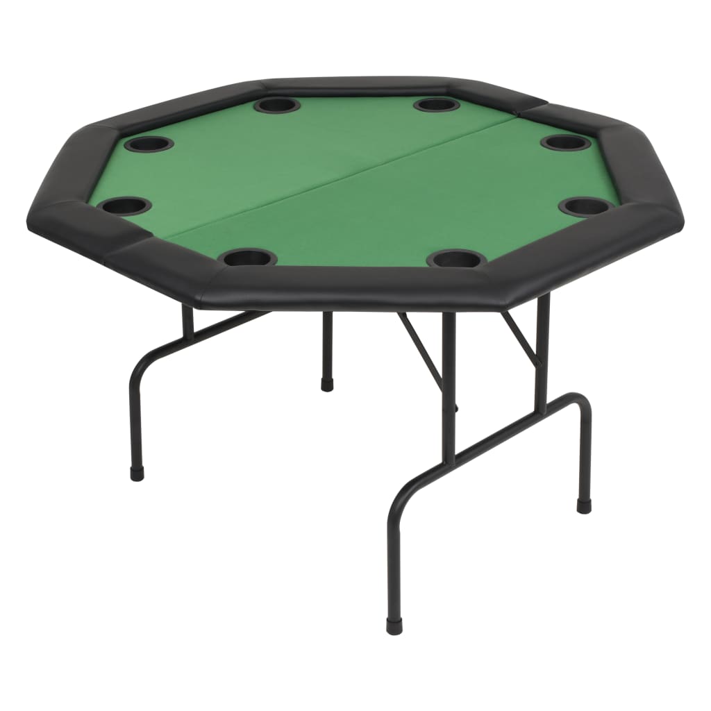 foldable poker table for 8 players, octagonal, green