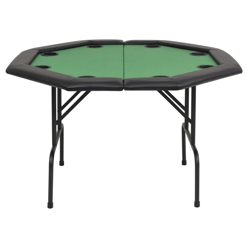 foldable poker table for 8 players, octagonal, green