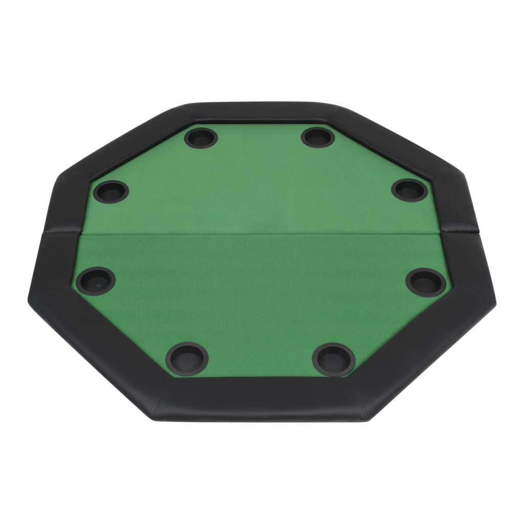 foldable poker table for 8 players, octagonal, green