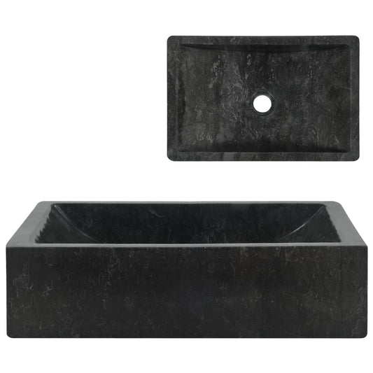 sink 45 x 30 x 12 cm marble high gloss black