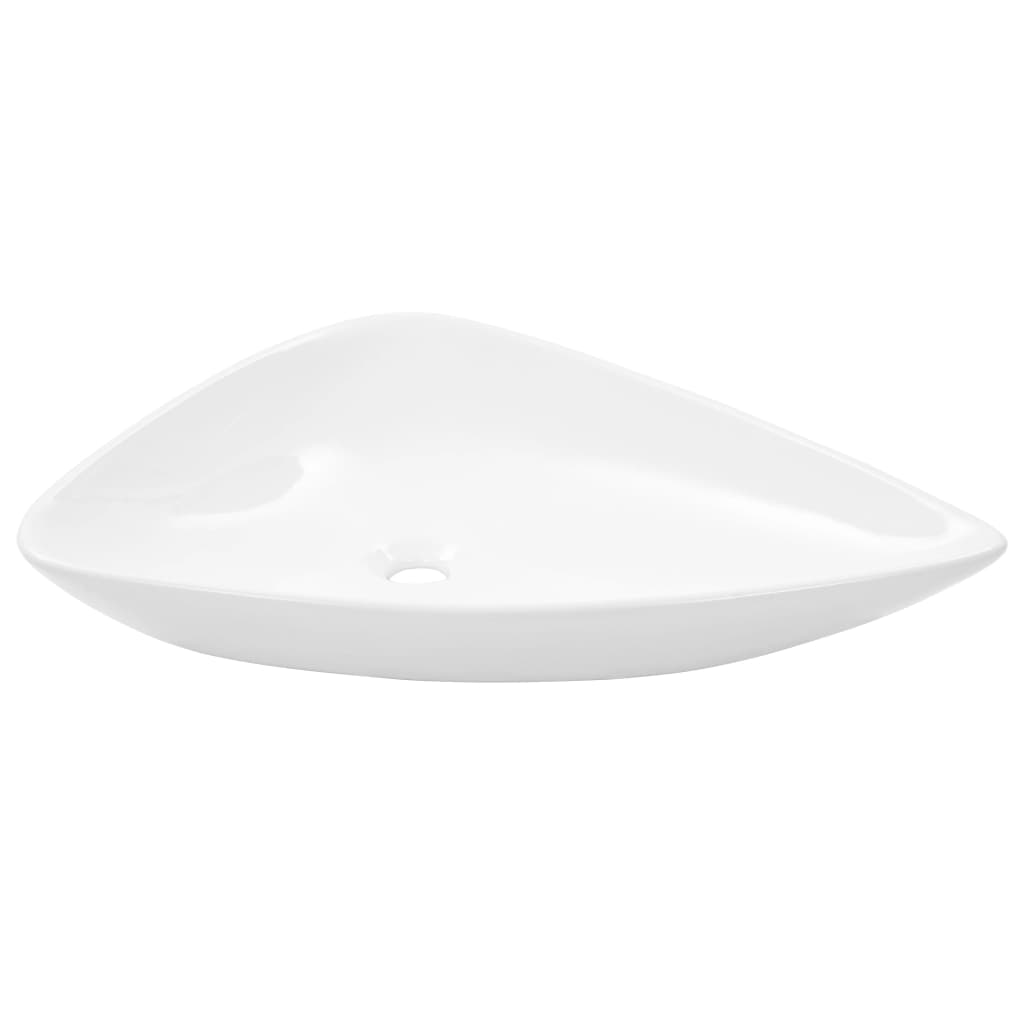 ceramic sink white triangular 645 x 455 x 115 mm