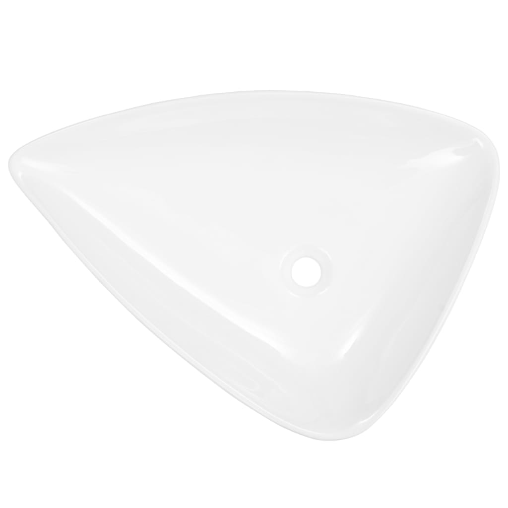 ceramic sink white triangular 645 x 455 x 115 mm