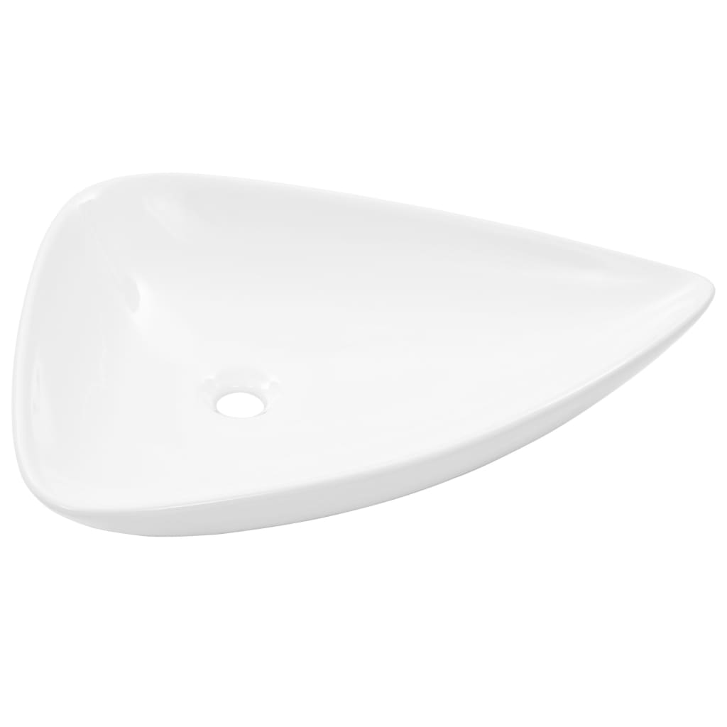 ceramic sink white triangular 645 x 455 x 115 mm