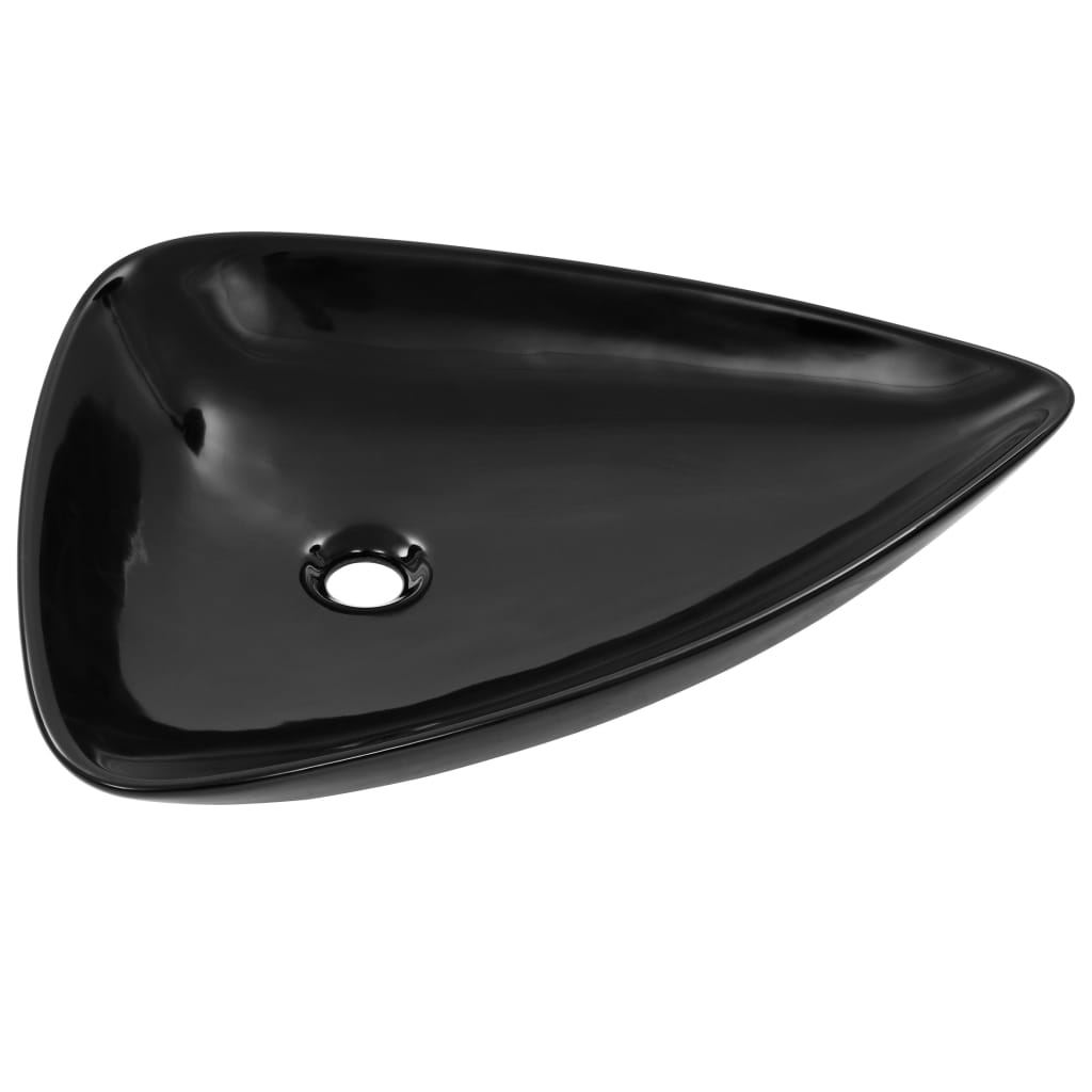 ceramic sink black triangular 645 x 455 x 115 mm