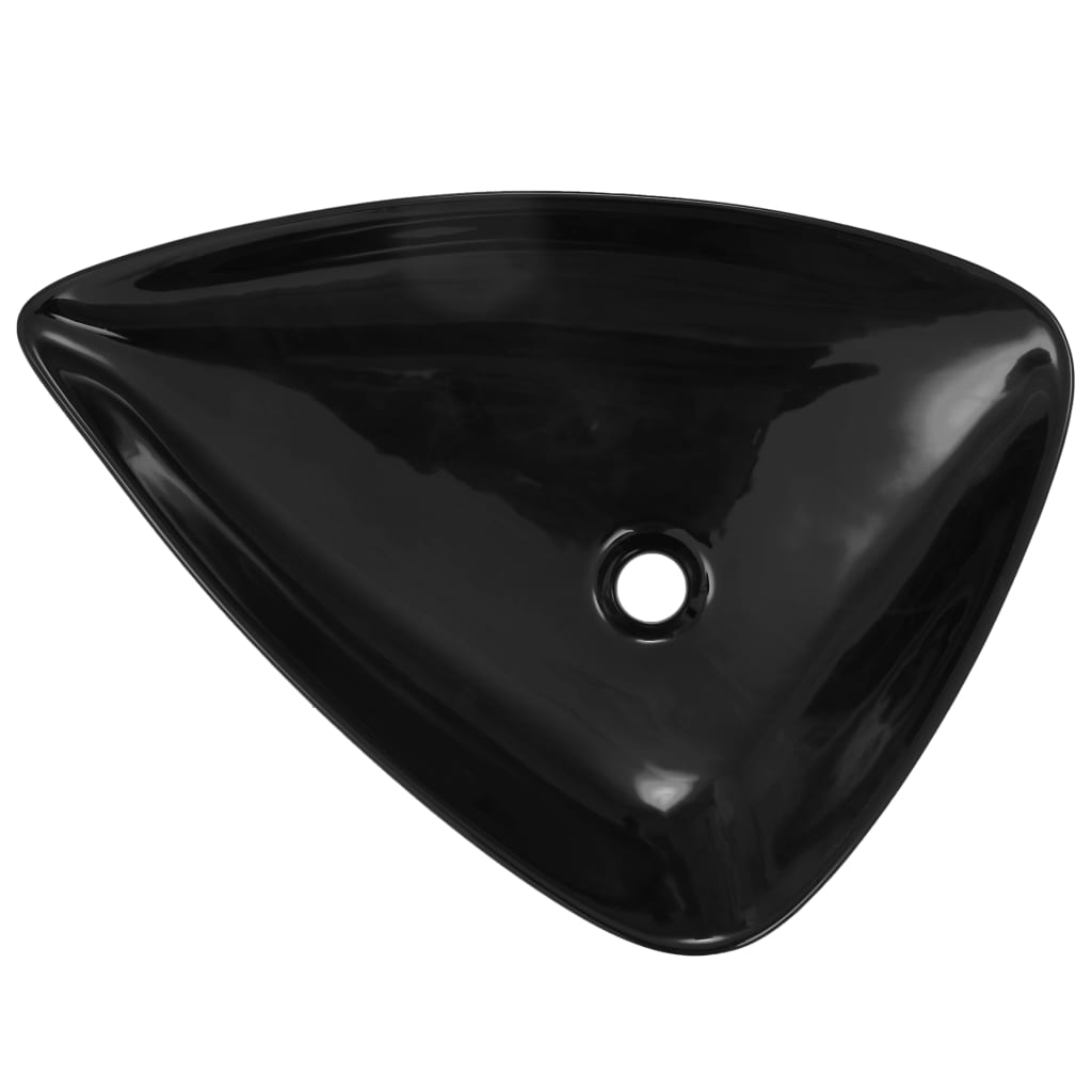 ceramic sink black triangular 645 x 455 x 115 mm