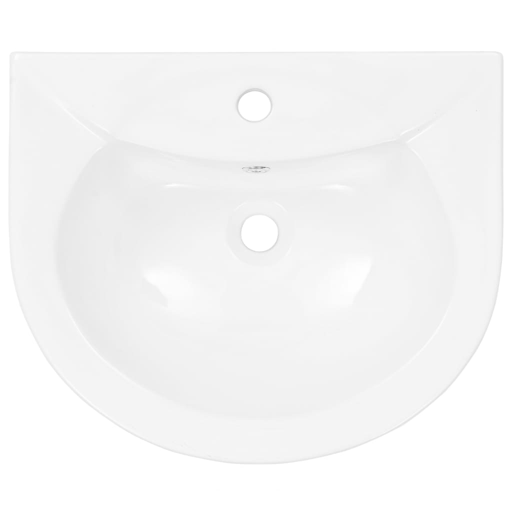 freestanding sink with legs, ceramic, white 520 x 440 x 190 mm