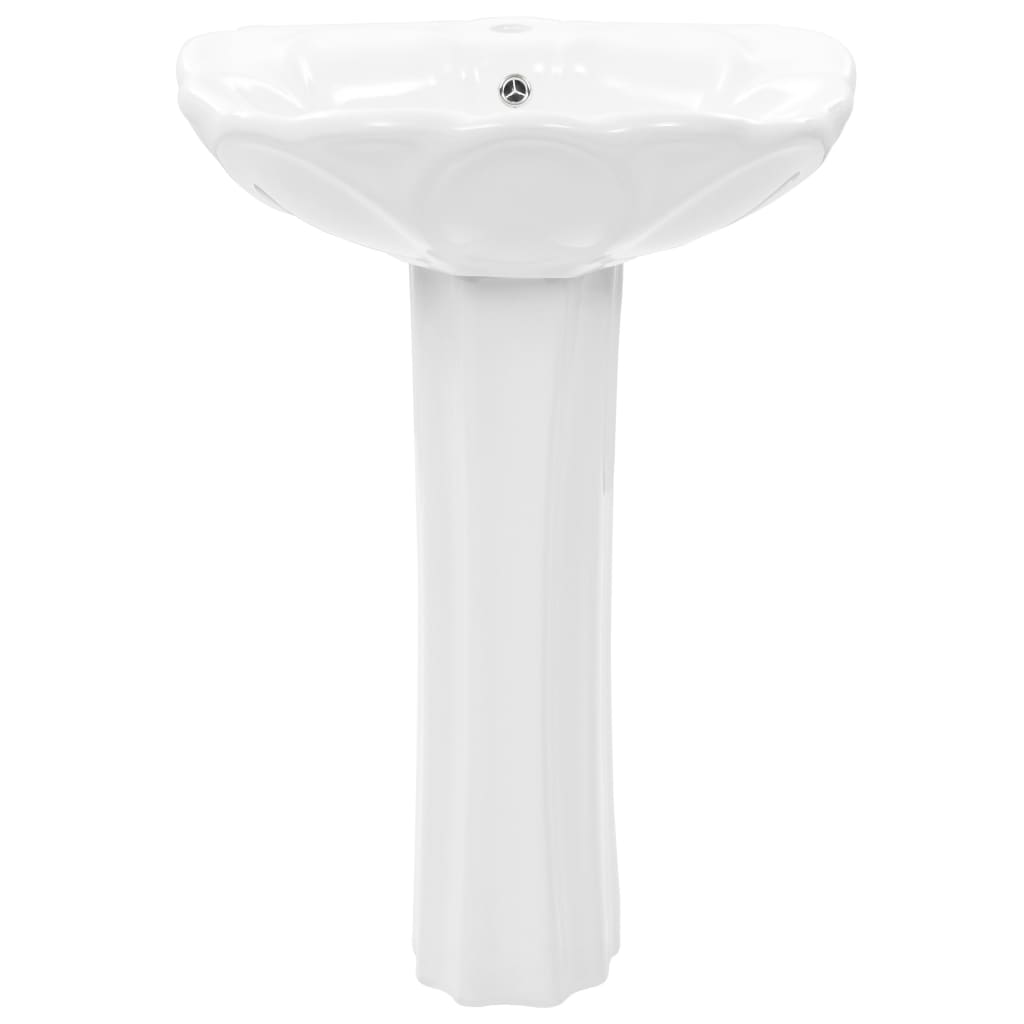 freestanding sink with legs, ceramic, white 580 x 510 x 200 mm