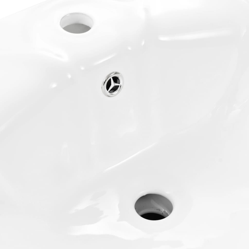 freestanding sink with legs, ceramic, white 580 x 510 x 200 mm