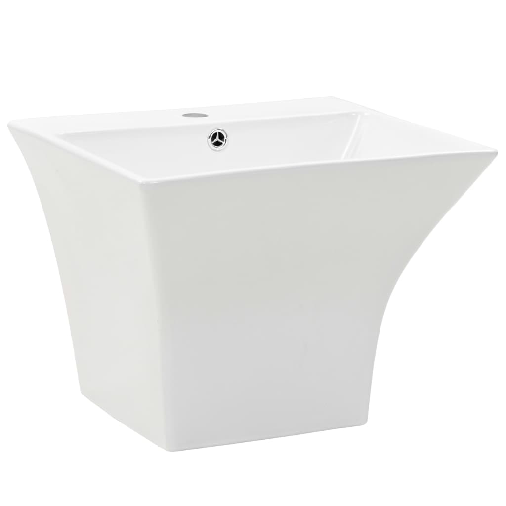 wall-mounted ceramic sink, white 500 x 450 x 410 mm