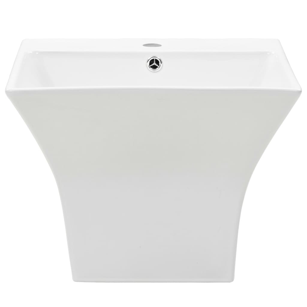 wall-mounted ceramic sink, white 500 x 450 x 410 mm